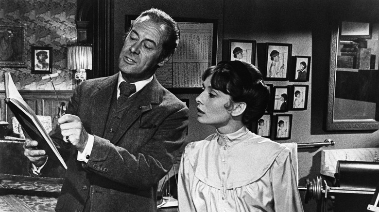 Henry Higgins and Eliza Doolittle in "My Fair Lady"