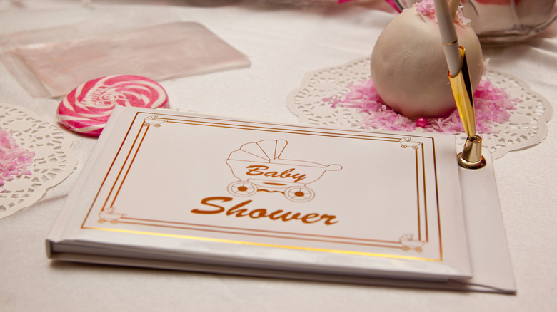 Baby shower guest book