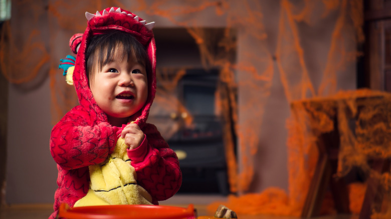 Baby in a monster costume