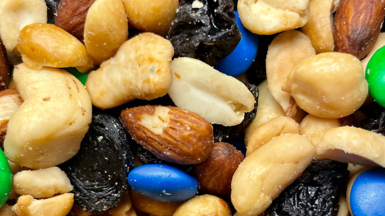 close up of trail mix