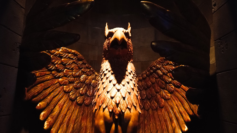 Winged griffin statue from "Harry Potter"