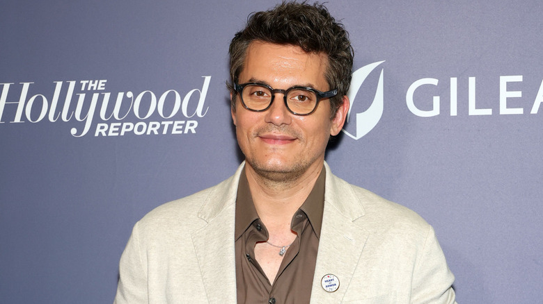 John Mayer in cream jacket and brown shirt at DGA Awards