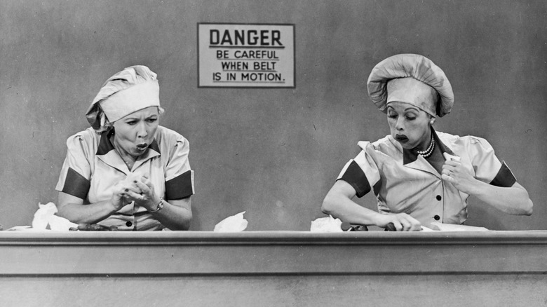Vivian Vance as Ethel Mertz and Lucille Ball as Lucy Ricardo in "I Love Lucy"