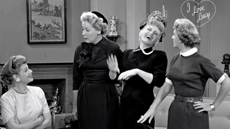 Lucy, Ethel, Marion, and Carolyn from "I Love Lucy"
