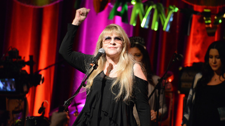 Stevie Nicks performing on stage in Brooklyn, New York