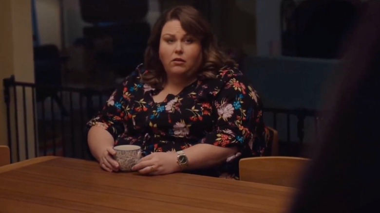 Scene from "This Is Us" in which Kate talks to Toby about pregnancy and her past trauma