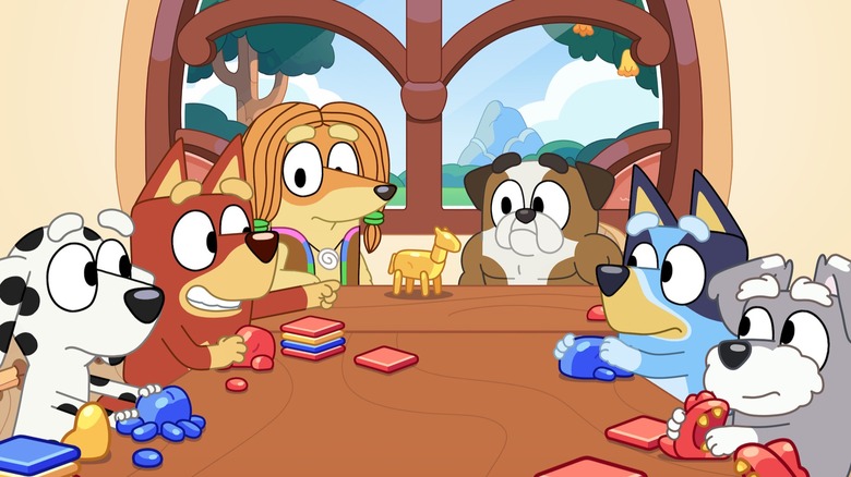 A scene from Bluey's class with her friends on "Bluey"