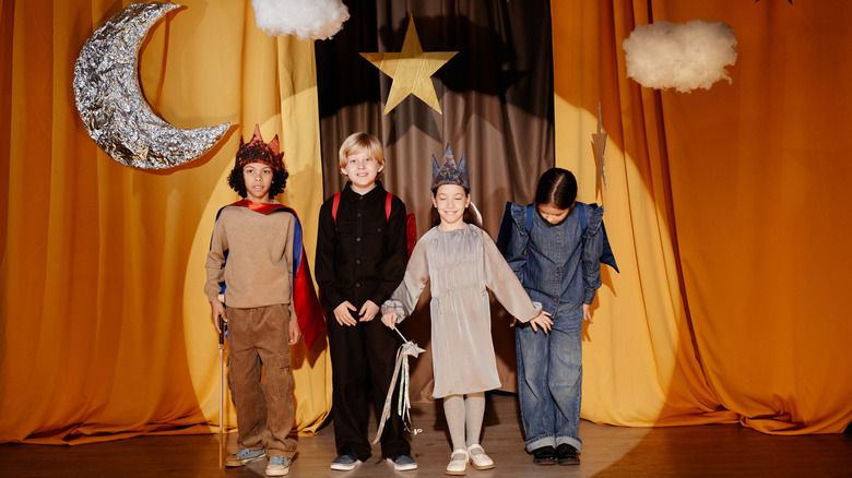 Young performers on stage