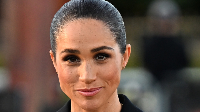 Meghan Markle hair pulled back