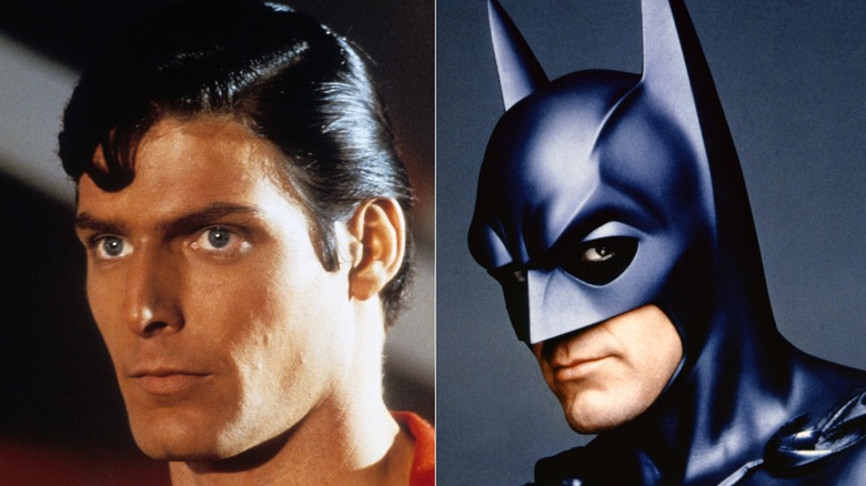 Christopher Reeve as Superman/George Clooney as Batman