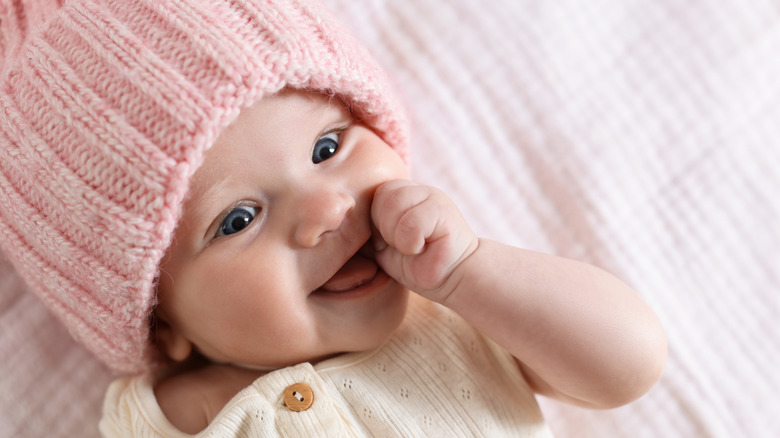 baby girl pink hat