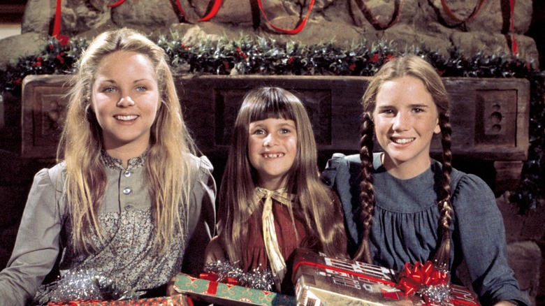 Mary, Carrie, and Laura Ingalls in "Little House on the Prairie"